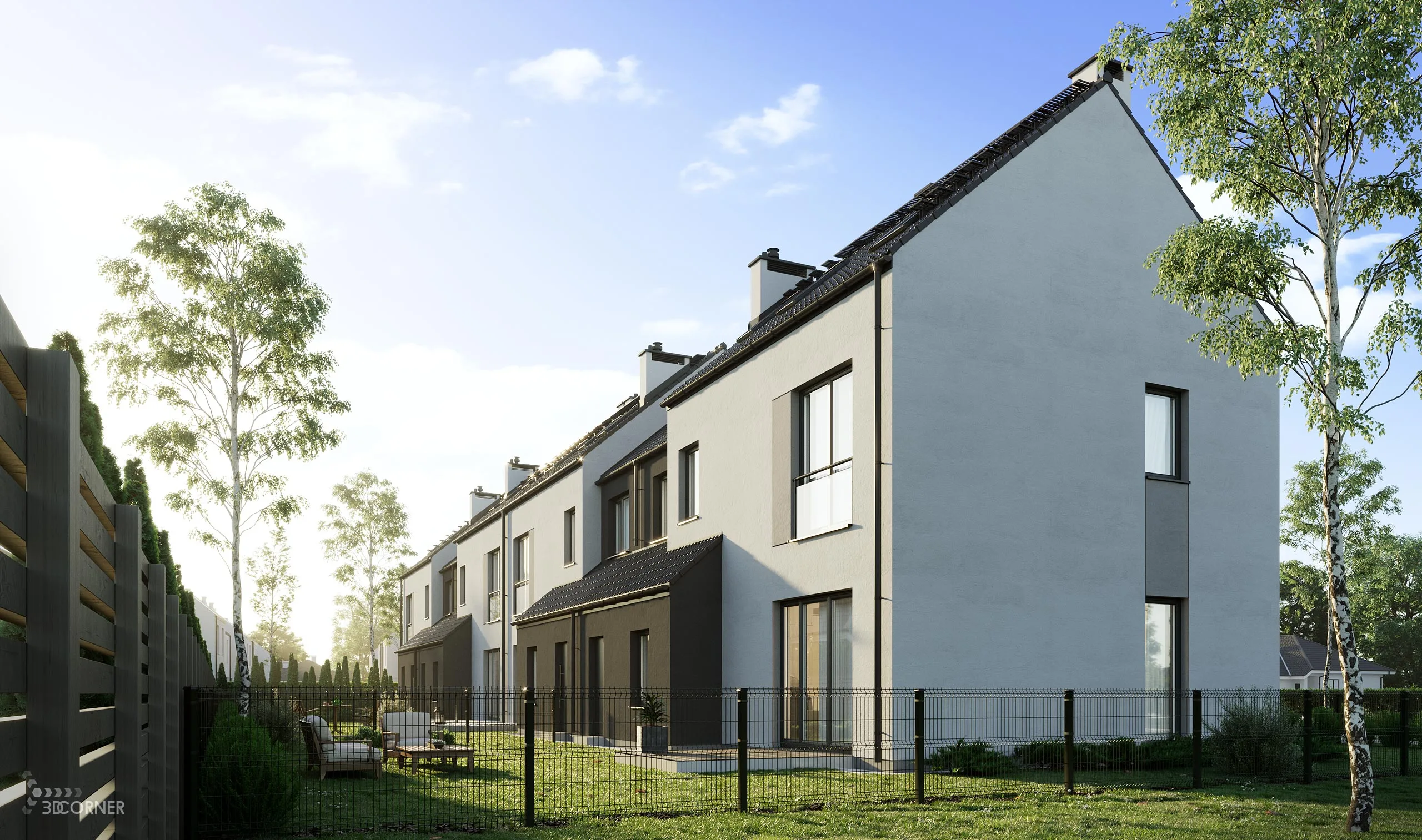 visualization 3d rendering archviz architectural apartments contemporary 3d corner