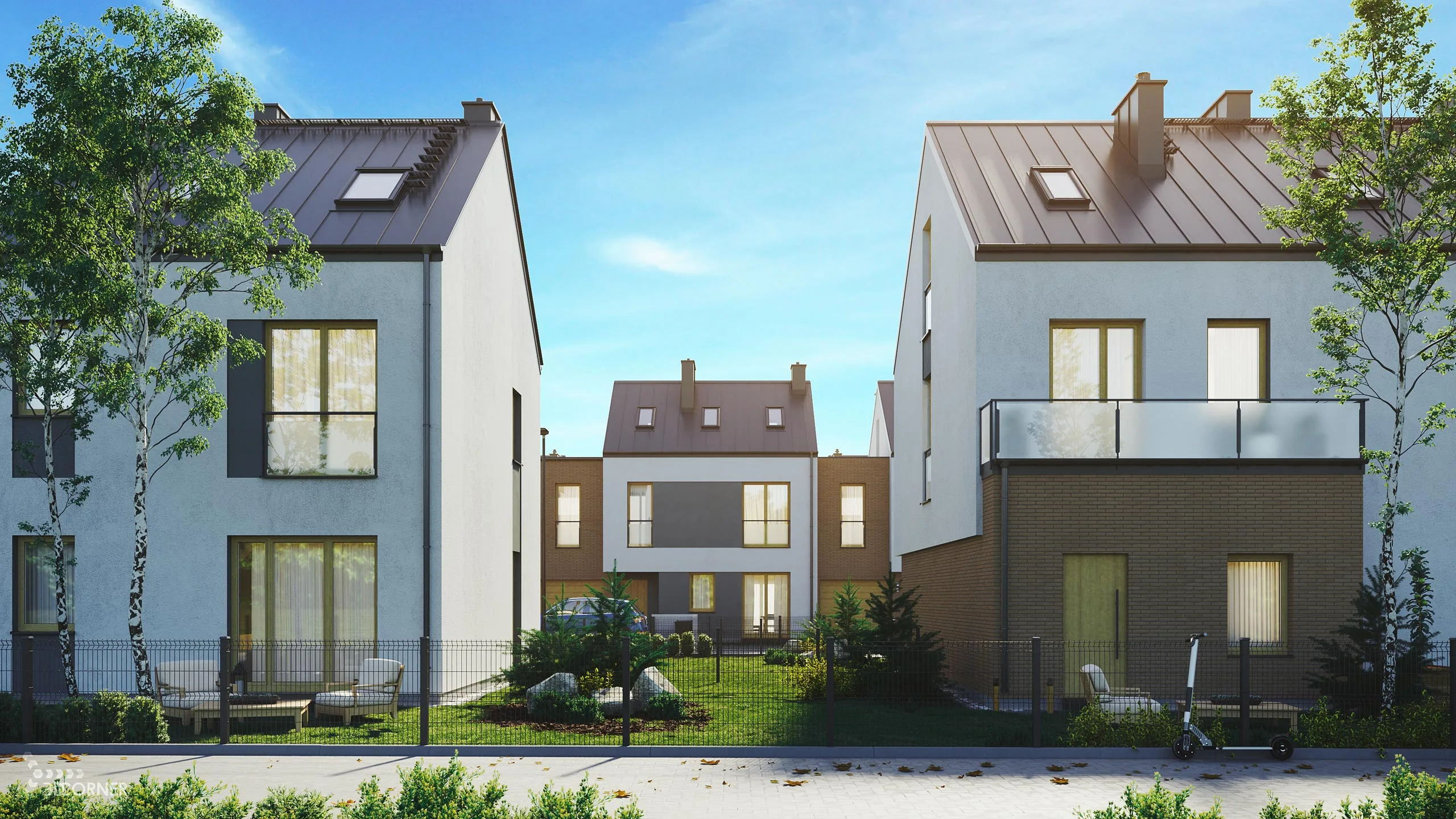 visualization 3d rendering archviz architectural apartments contemporary 3D corner