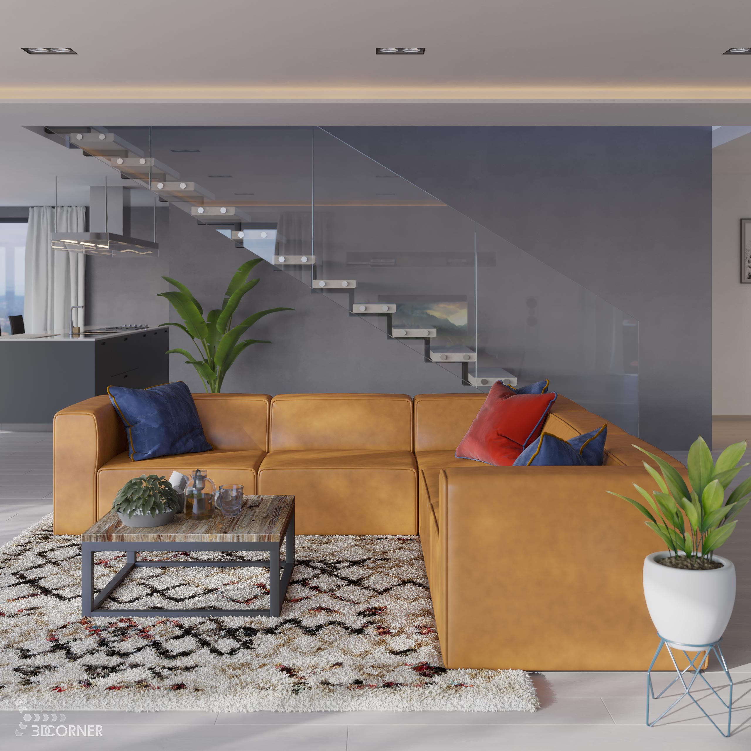 cgi 3d visualization rendering archviz contemporary furniture product 3dcorner