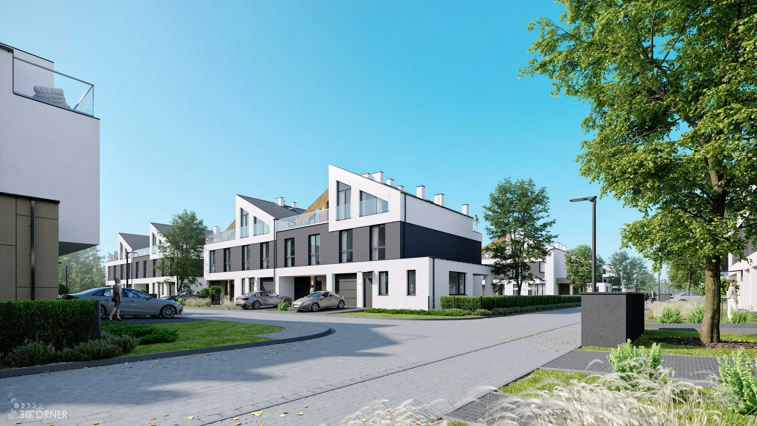 cgi visualization 3d rendering archviz architectural contemporary photorealistic 3d corner