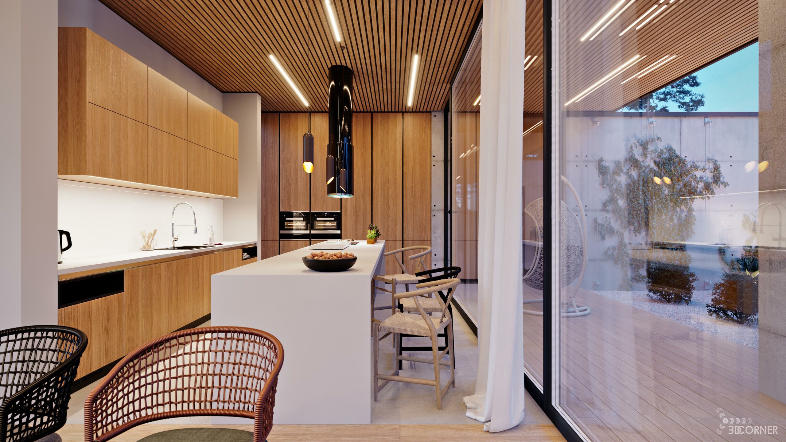 visualization 3d rendering cgi archviz architectural livingroom salon contemporary 3d corner