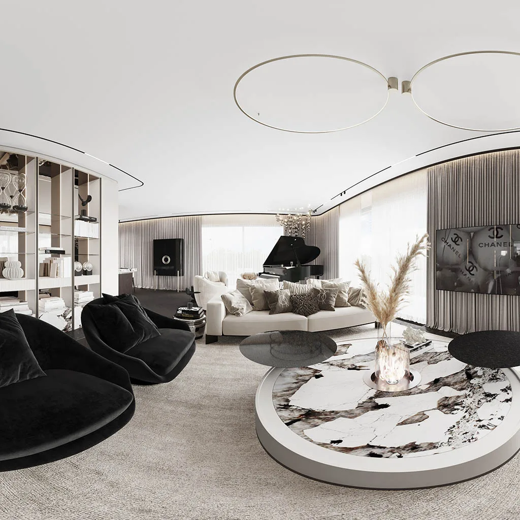 3d corner cgi viuals virtual tour interior penthouse