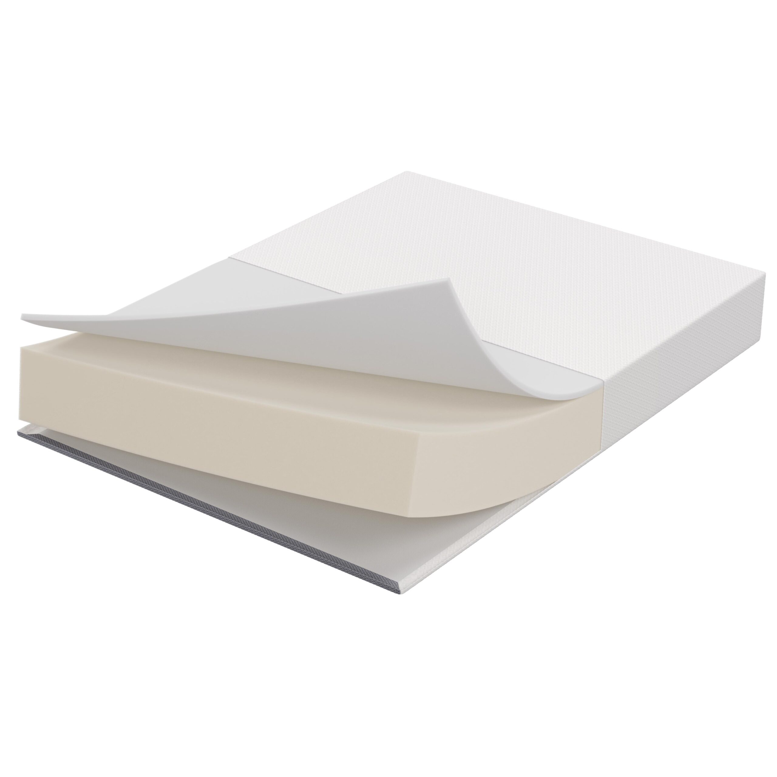 3d visualization cgi product mattress foam inside structure peeling view 3d corner