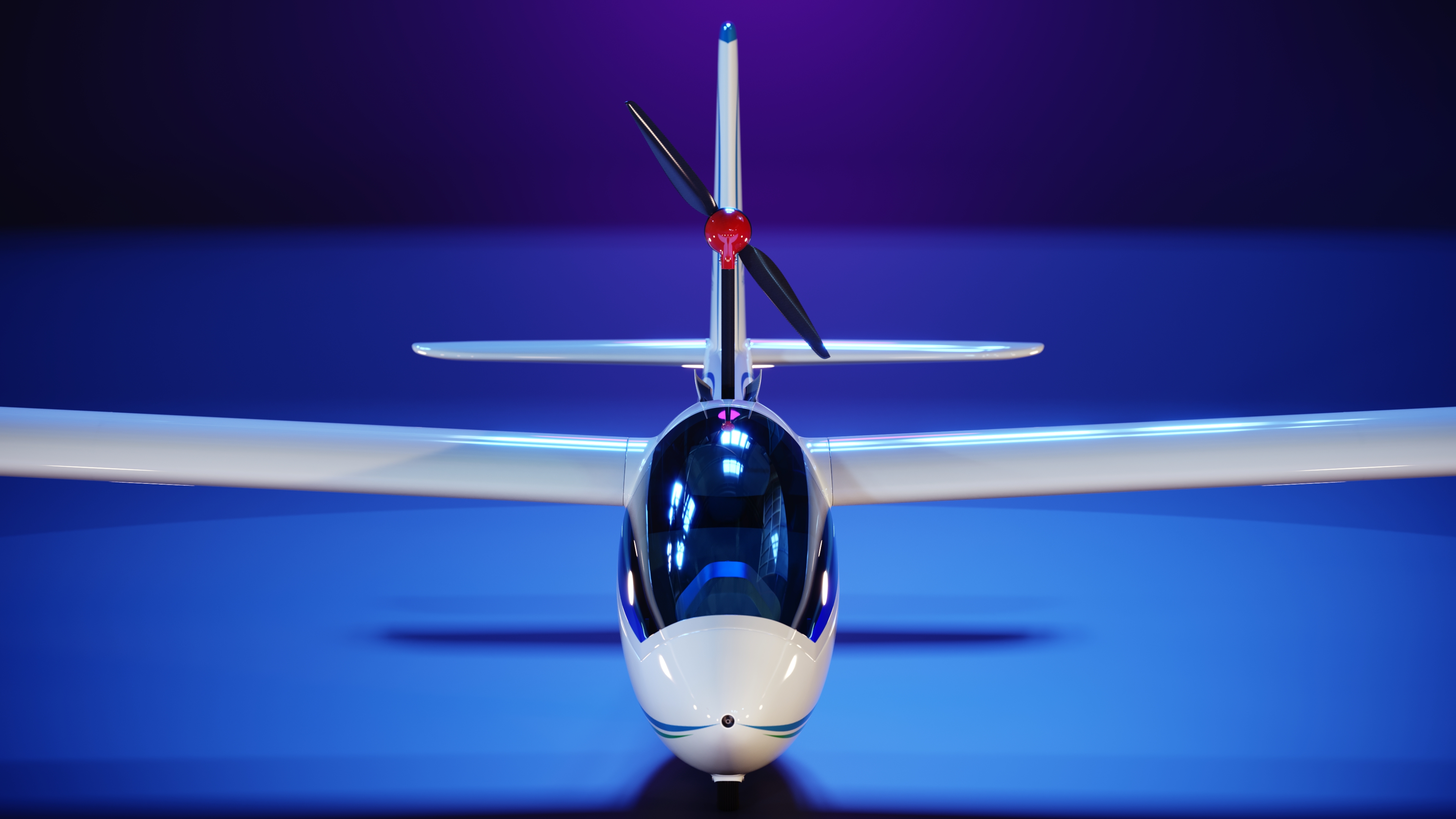 cgi 3d visualization ultralight axel glider electro product studio 3d corner render