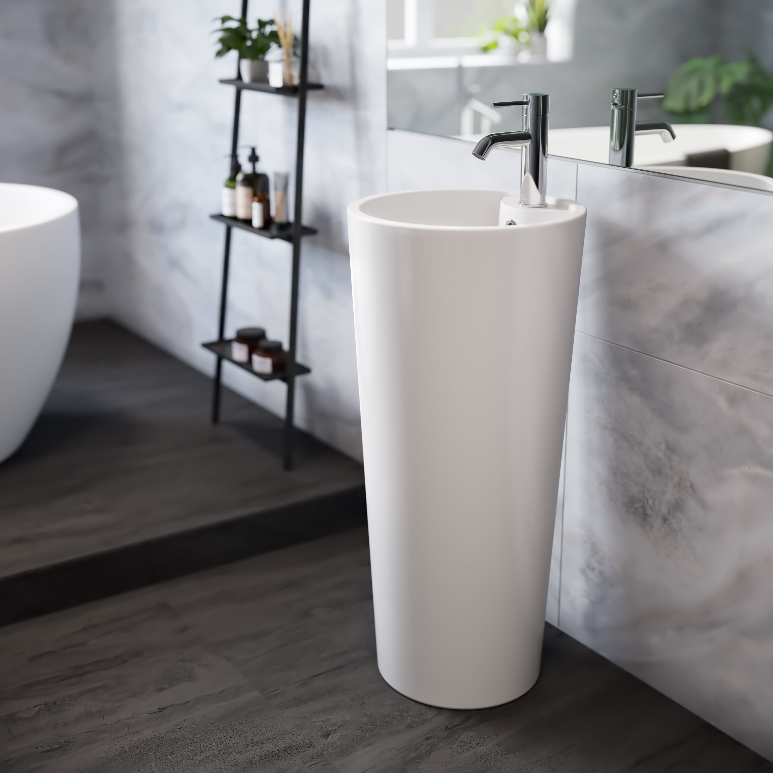 oblong bathroom sink porcelain ceramic