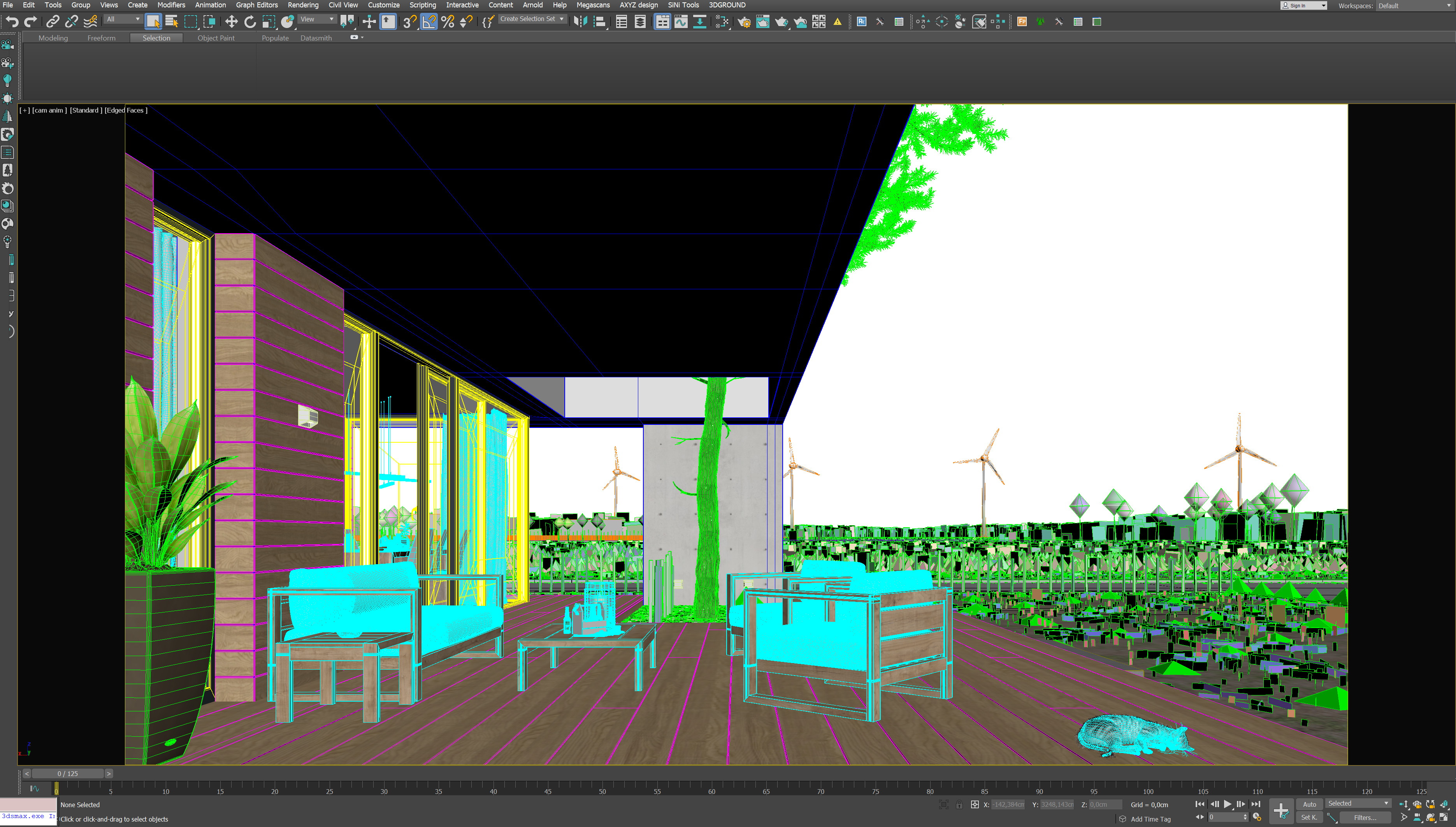 3D scene rendering visualization viewport 3ds max