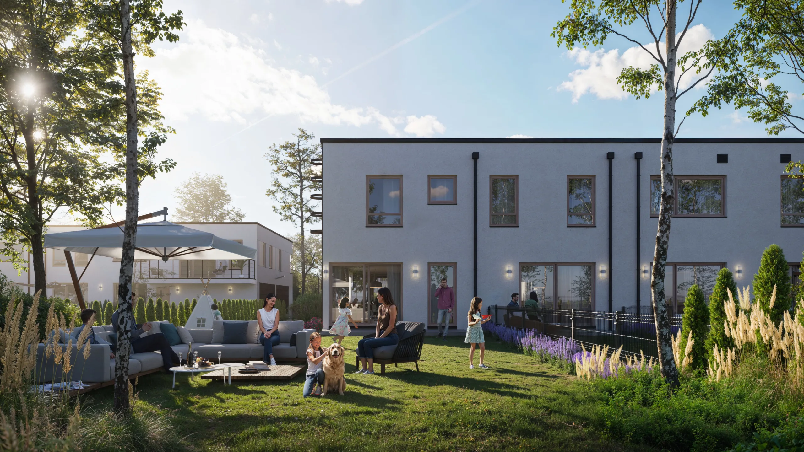 archviz 3d rendering visualization architectural exterior 3d corner